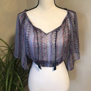 Hollister Peasant Crop Top